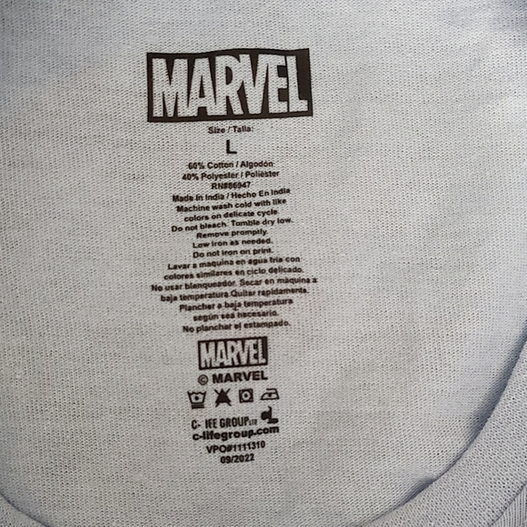 Marvel T-shirt Mens L Incredible Hulk Thor Iron Man Captain America Black Widow - Picture 4 of 4